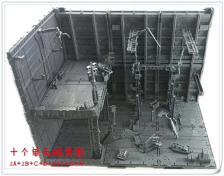 CG Gundam angar Domain base Scenario building action figure модель Комбинированная Модель|action figure|figure