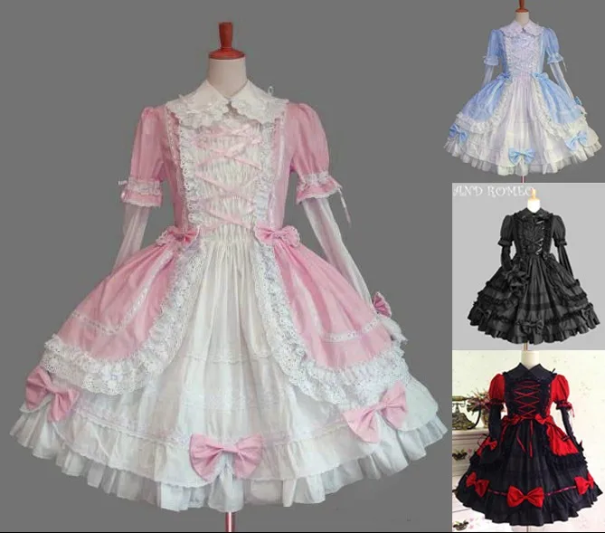 

lolita dress gothic dress retro lace cosplay costume puff dress
