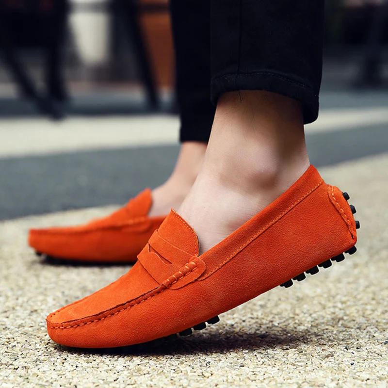 UPUPER Soft Leather Men's Casual Shoes Genuine Loafers Men Moccasins Slip-on Driving Plus Size 38-47 | Обувь