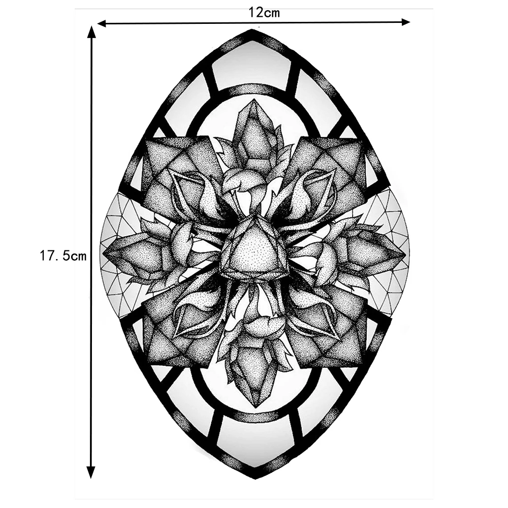 1 Sheet Creative Waterproof Tattoo Paste Paper KM-030 Flower Arm Body Art Drop Pattern Temporary Sticker for Beauty Women | Красота и