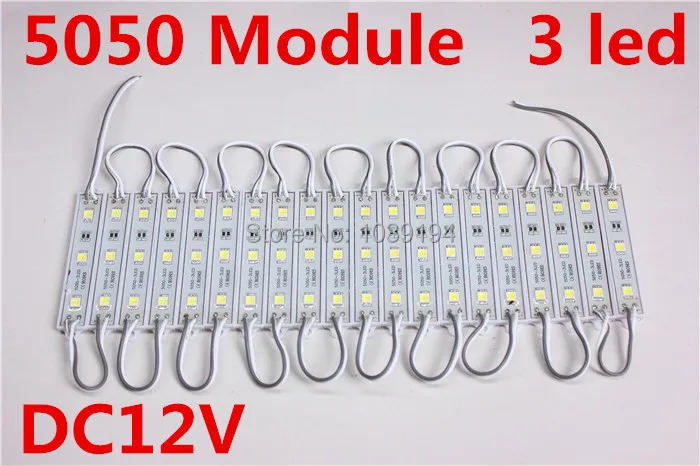 200 шт. 5050 3 светодиодных модуля белый водонепроницаемый DC12V LED Канал Буквы высокой
