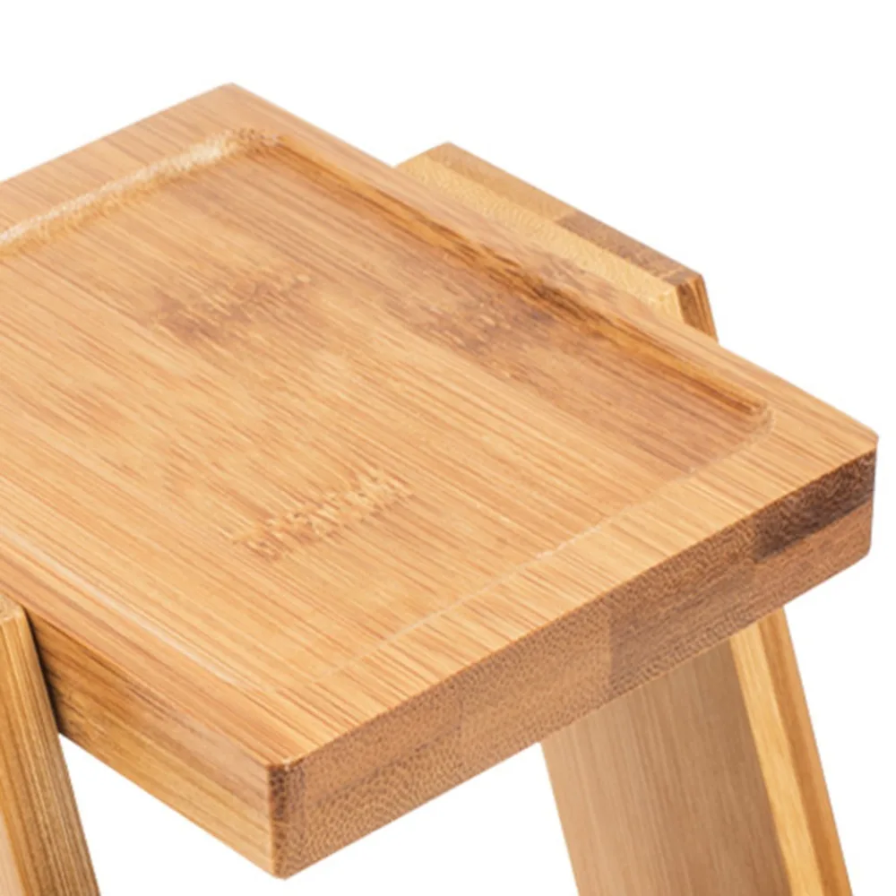 Натуральный трехуровневый бамбуковый горшок для растений квадратная подставка