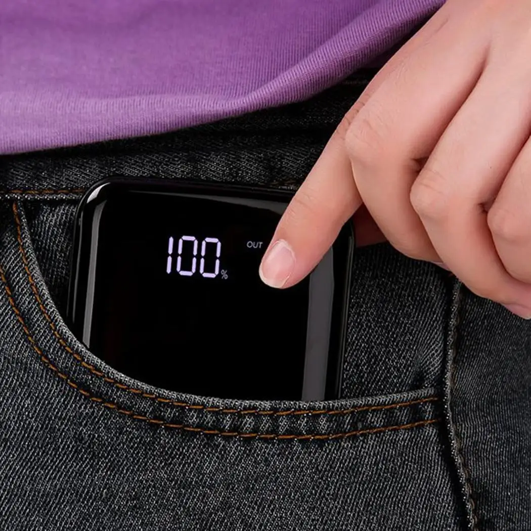 Внешний аккумулятор Type C с зеркальным аккумулятором портативная модная