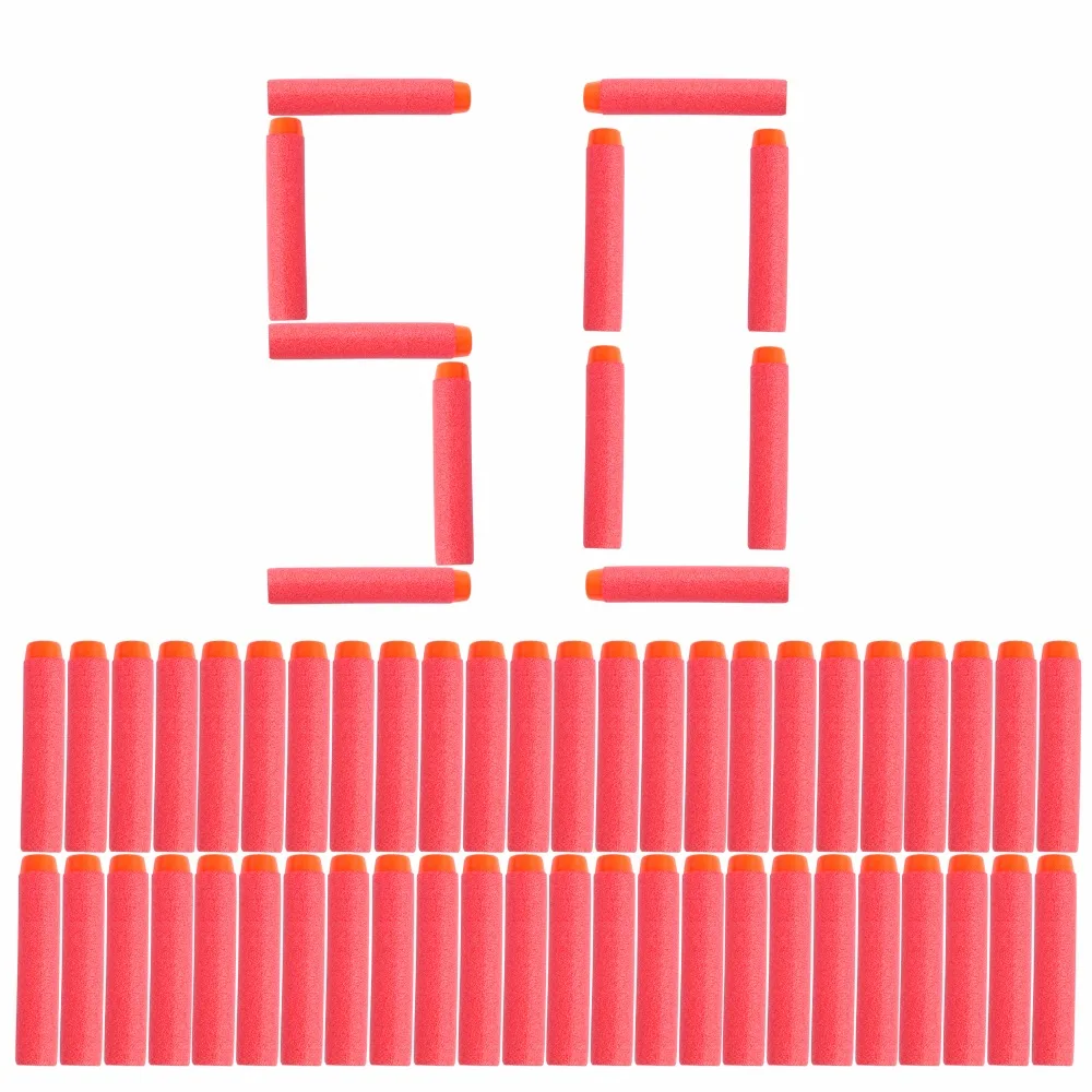 50 шт. для Nerf пулями мягкими дырочку головы 7 2 см заправка игрушка дартс хаки