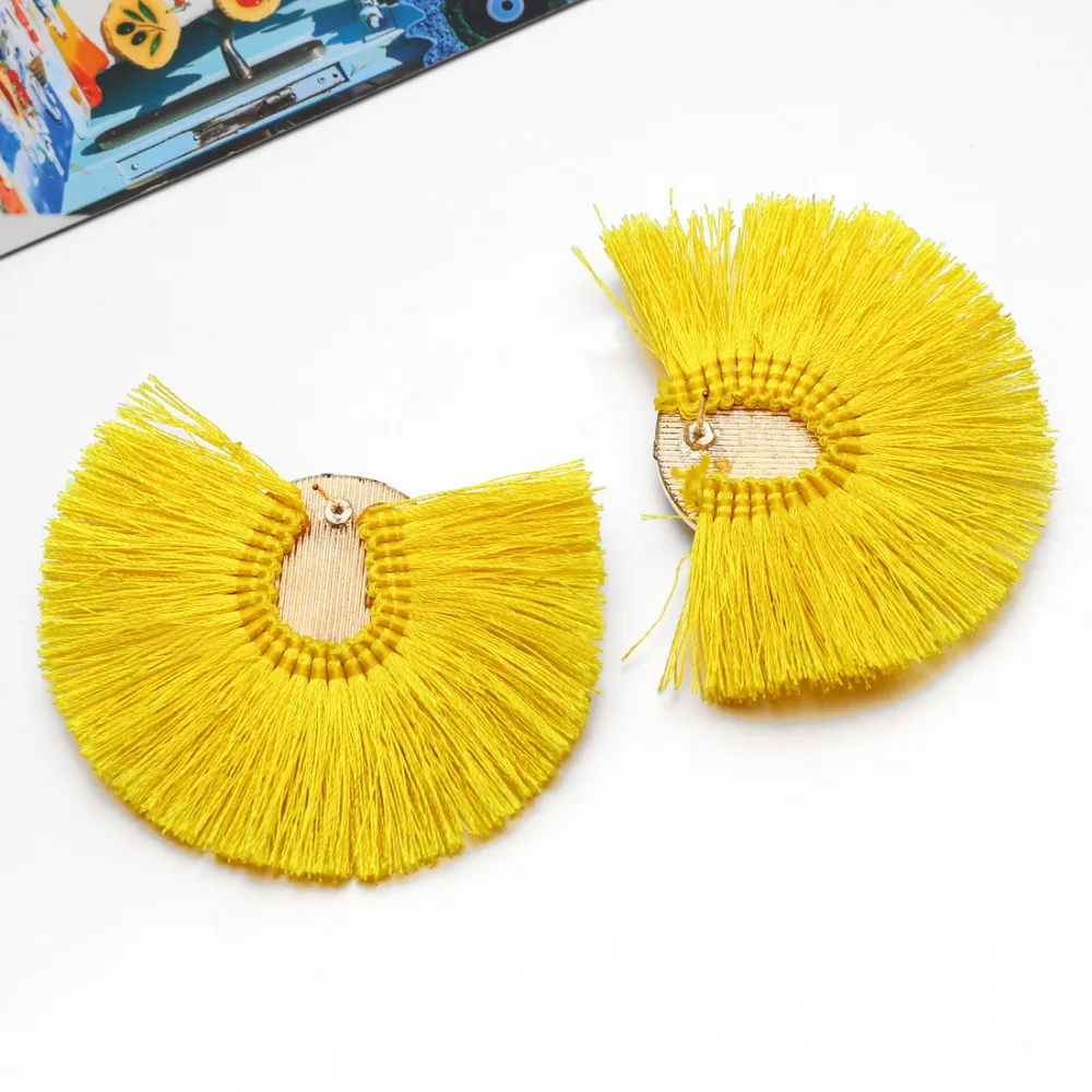 Новые дизайнерские женские серьги с кисточками 2018 Brincos Boho массивные бахромой