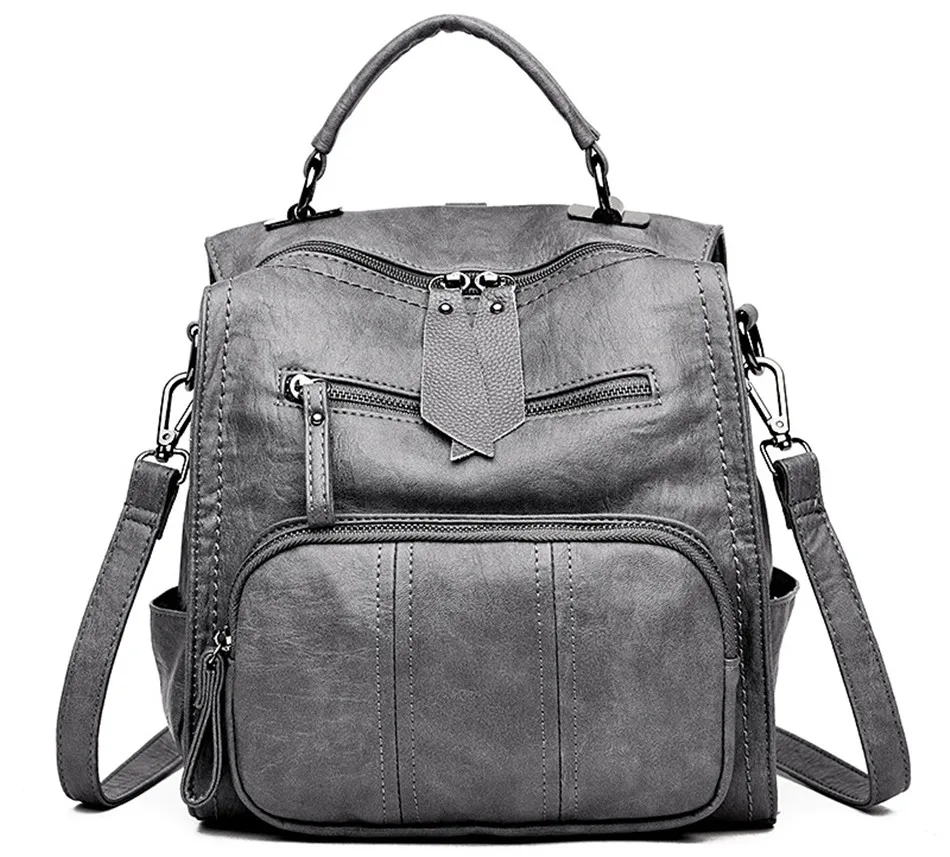 Sac A Dos Femme многофункциональные женские рюкзаки женский рюкзак винтажные школьные сумки для девочек мягкие кожаные сумки на плечо Mochilas