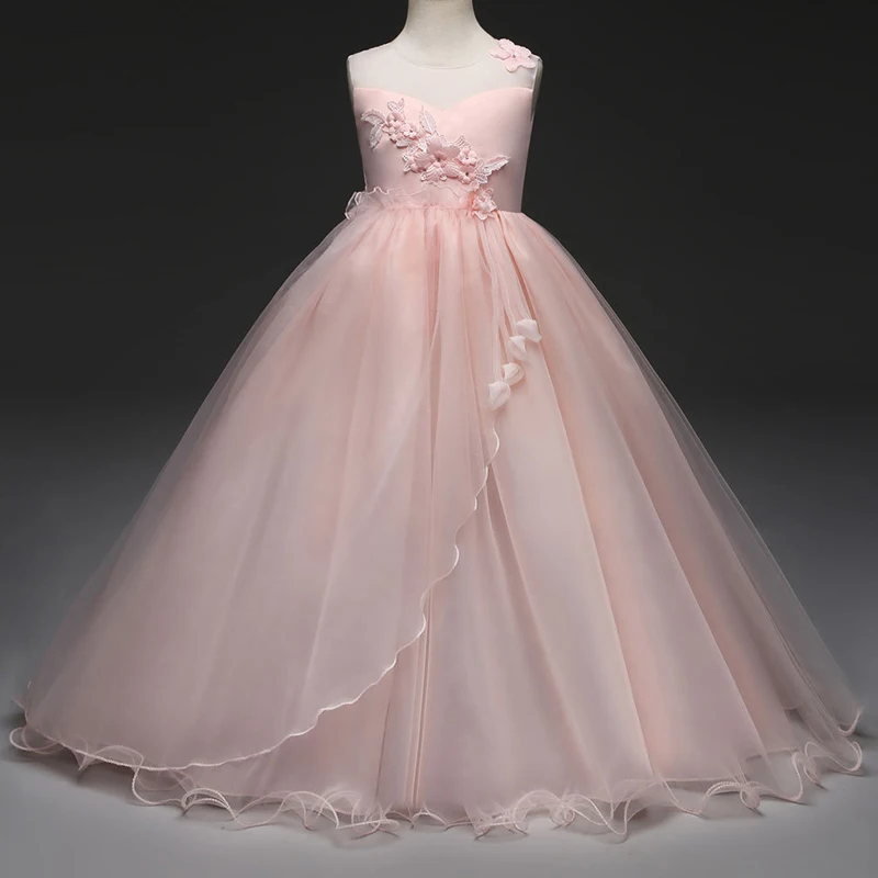 Girls Princess Dress 2020 New Fashion Brand Girl's Wedding Party 3 Colours Kids European And American Style Dresses | Детская одежда