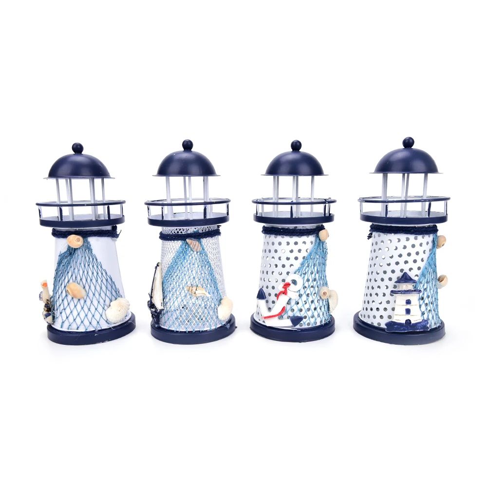 

Novelty Mediterranean Style LED Night Light Lighthouse Candlestick Home Decorations Christmas Lights Birthday Gifts lamp