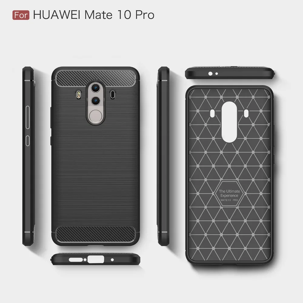 For Huawei Mate 10 Pro 6&quot Phone Cases Anti-shock Brushed Rugged Soft TPU Back Cover Shell Case for Huawei' Protecter |