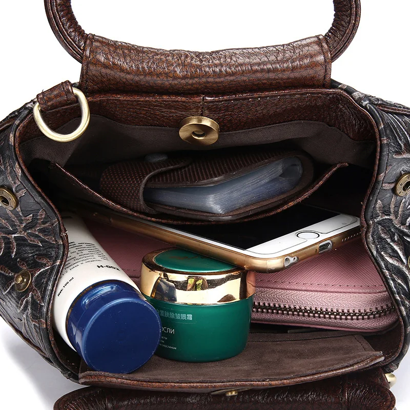 

Unique Brand Designer Small Vintage Cowhide Women Handbag Genuine Leather Bag Casual Women Messenger Bag
