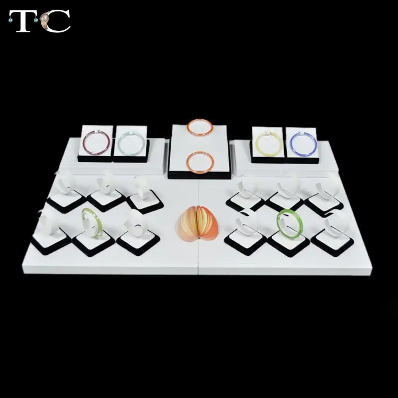 Высокое качество дисплей ювелирных изделий белая кожа 72*50 см витрина для