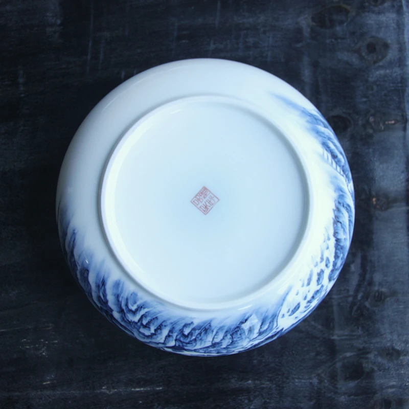 Фарфоровый чайный сервиз Jingdezhen ручная роспись ландшафтный узор держатель для
