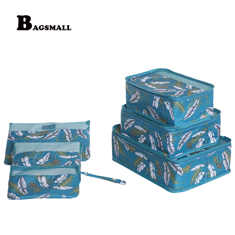 Сумки центр 6 шт./компл. Упаковка Кубики Водонепроницаемый Чемодан Организатор