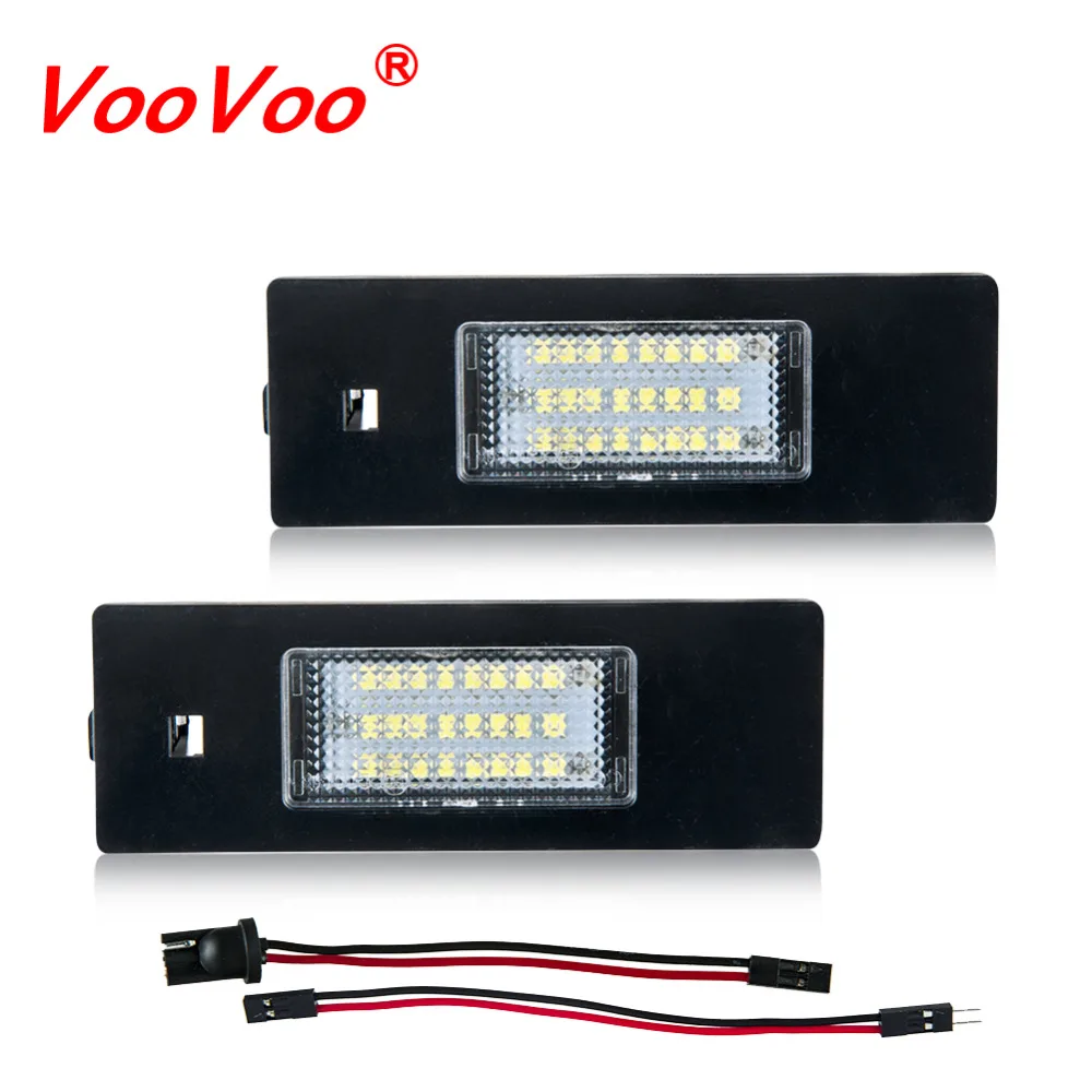 VooVoo Автомобильный светодиодный номерной знак без ошибки 24leds Canbus Plate Lamp 6500K для BMW