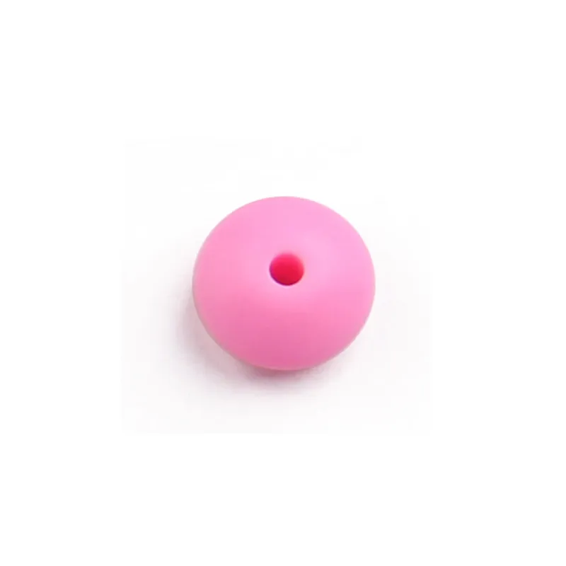 16 Pink 100 шт. игрушки для прорезывания зубов Abacus силиконовые бусины Lentil 12 мм Bpa бесплатно детские игрушки зуб Сделай Сам грызунок ожерелье бусы ювелирные изделия уход за ребенком - Цвет: 16 Pink