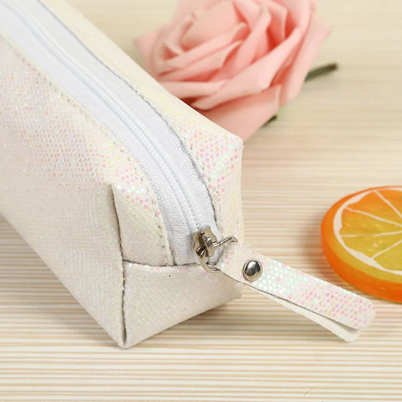 Русалка пенал белый блестящий Карандаш сумка Школьный креативный для девочек