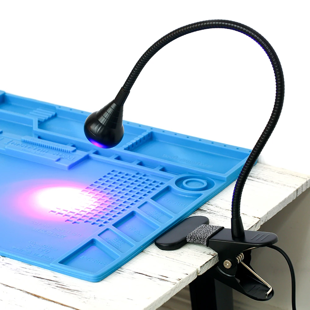 USB ультрафиолетовая отверждающая лампа светодиодный светильник с черной шеей