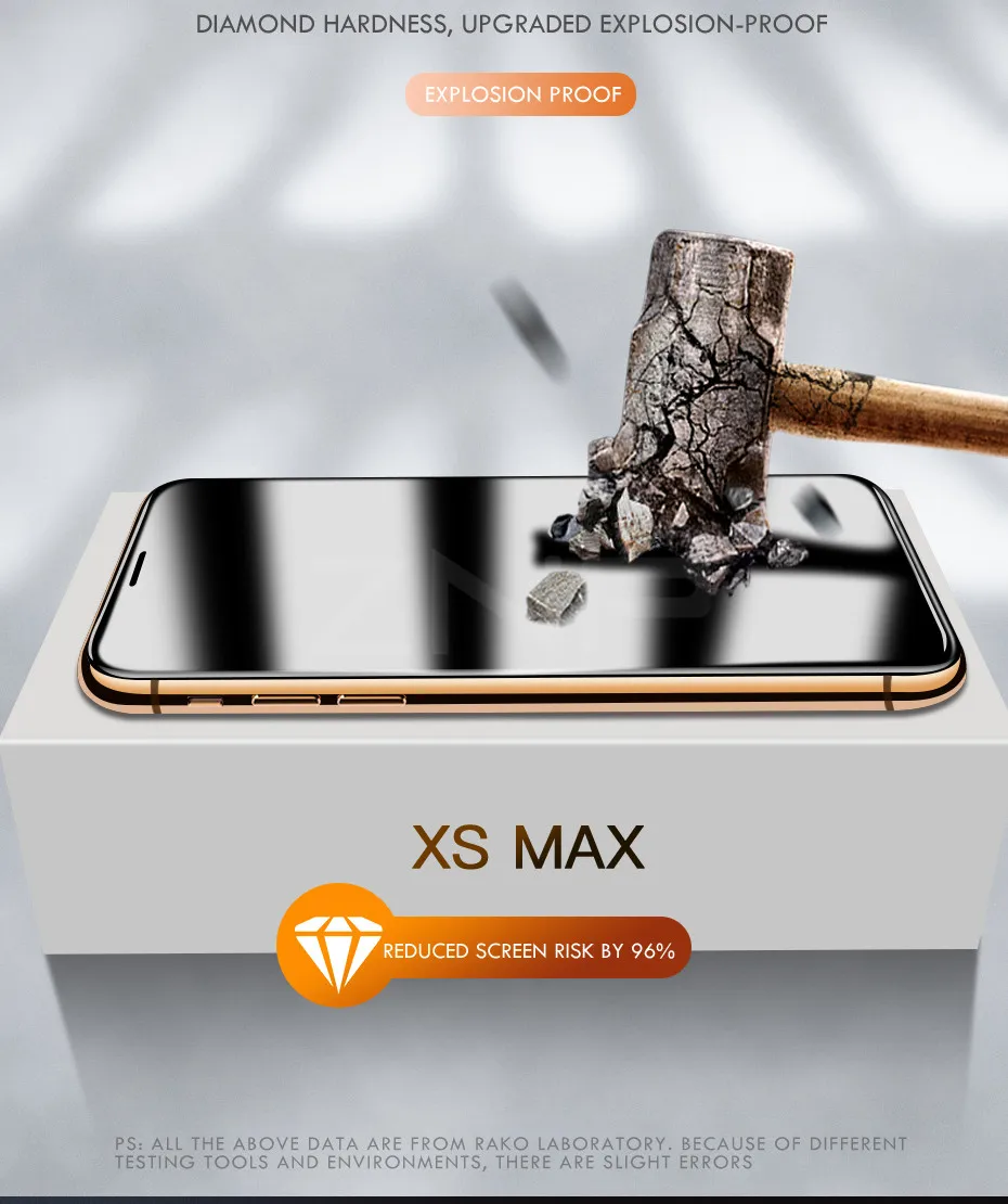 ZNP 10D Защитное стекло для iPhone 6 6s 7 8 plus XR X XS стекло полное покрытие iPhone Xs Max защита экрана закаленное стекло
