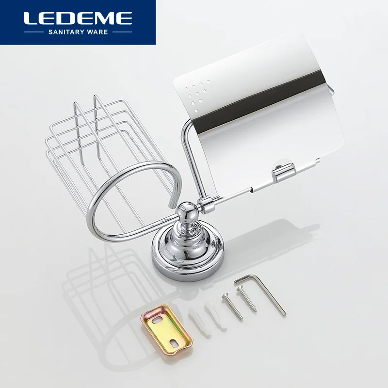 LEDEME Ванная комната держатель рулона Бумага Туалет туалетной Нержавеющая сталь с