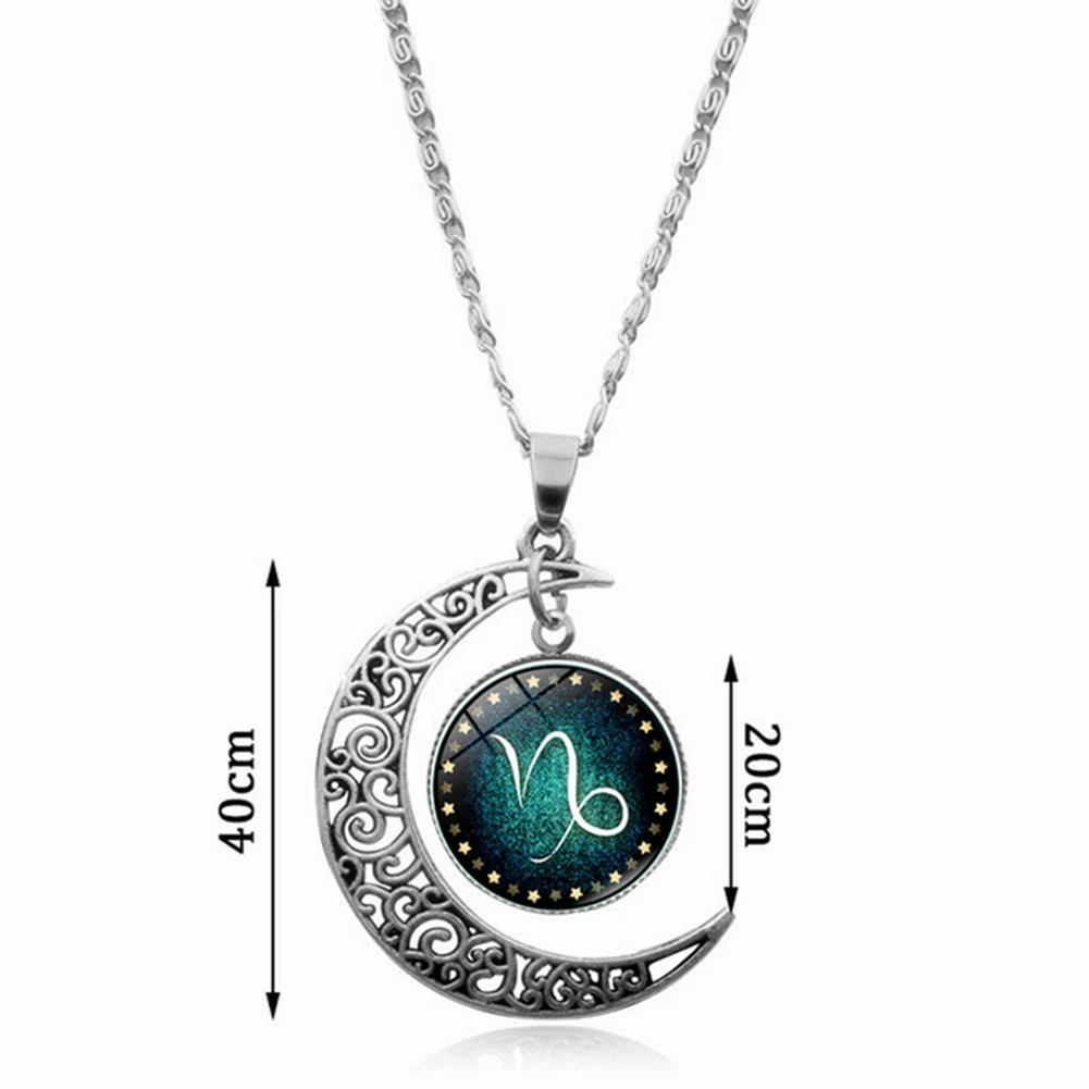 Для женщин Neckalce изысканный Козерог кулон с дизайном полумесяц Роскошные время
