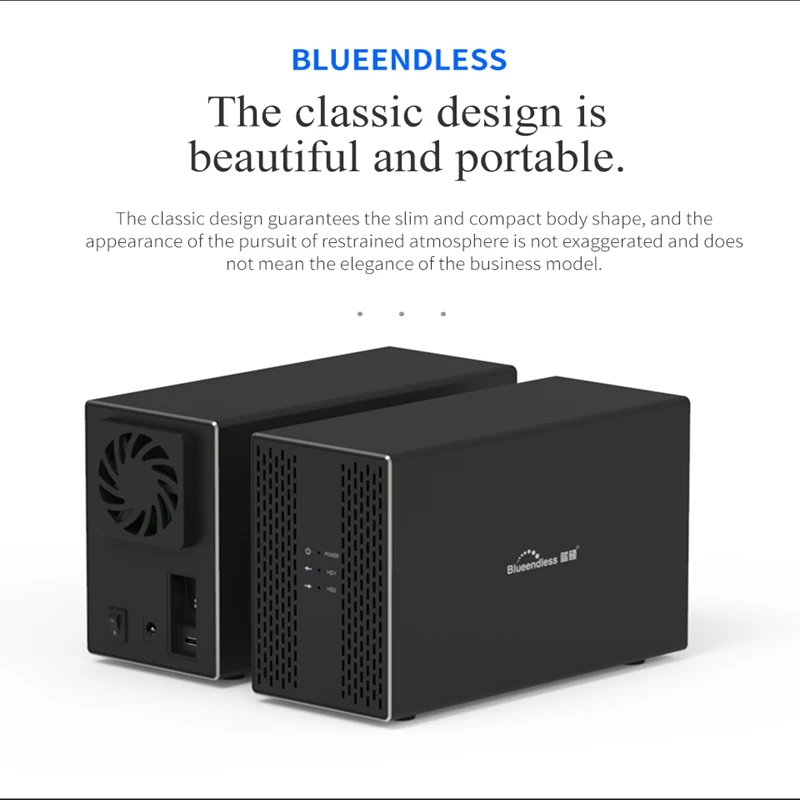 Blueendless 3,5 дюймовый жесткий диск массив Raid двойной отсек Hdd корпус Raid автоматическая поддержка данных 2X10 ТБ диск с европейской вилкой