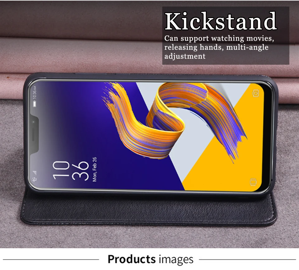Роскошный кожаный чехол-книжка RYKKZ для ASUS ZenFone 5Z, чехол-подставка для мобильного телефона ASUS ZenFone 5 5Z ZS620KL, кожаный чехол для телефона
