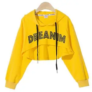 yellow sweatshirts Новые модные детские весенне-Осенние костюмы, штаны повседневные свободные шаровары в черно-белую клетку в стиле хип-хоп, одежда для уличных танцев, брюки с кисточками - Цвет: yellow sweatshirts
