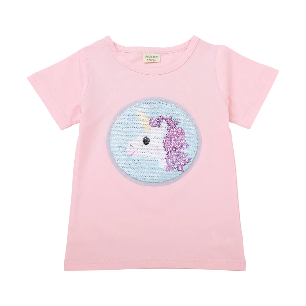 

Explosions children's wear 19 summer new girls short sleeve T-shirt stereo pattern in children's cotton short T