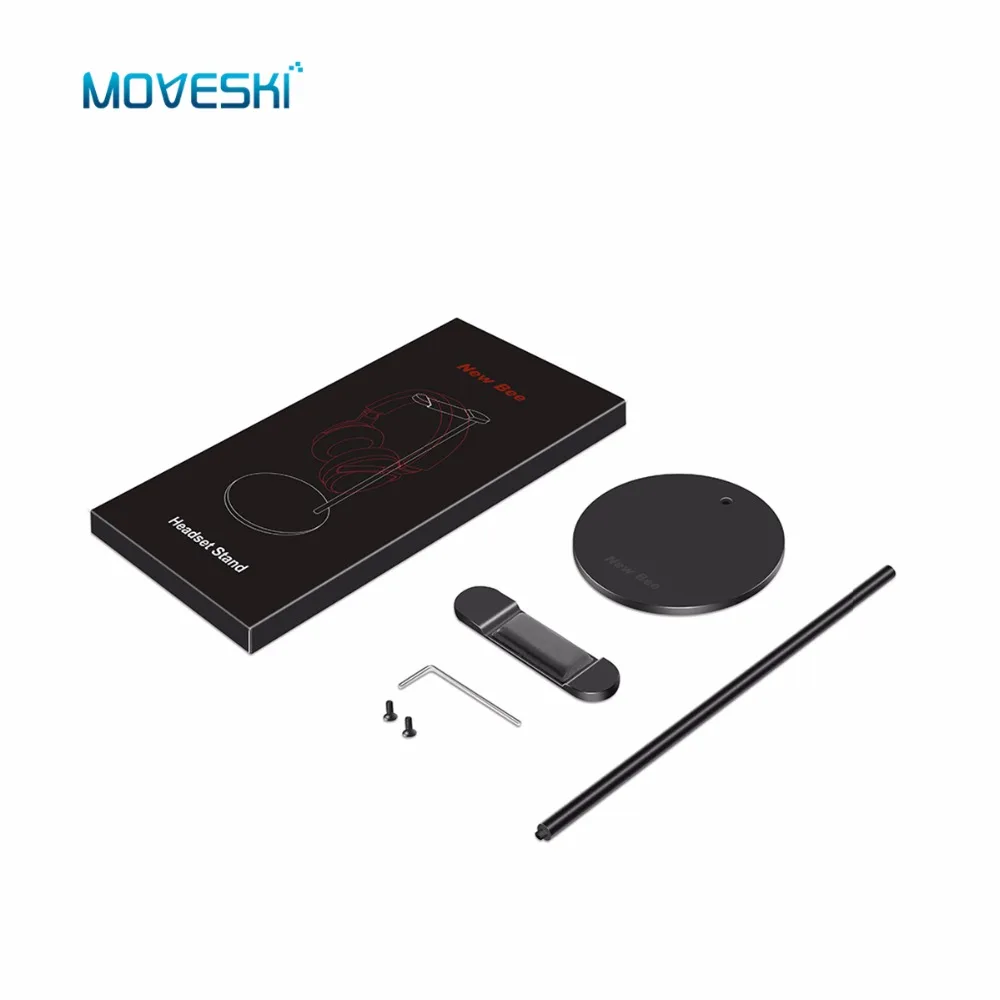Moveski NB Z3 Подставка для наушников алюминиевый держатель натуральной кожи с ворсом