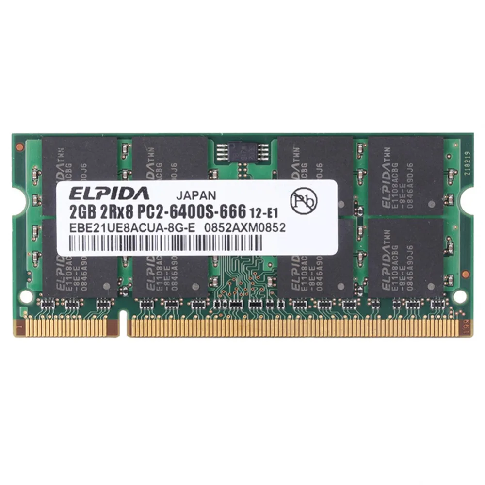 Buyincoins для ELPIDA 2 Гб DDR2 PC2-6400S 800 МГц 200PIN SO-DIMM RAM память ноутбука PC6400 | Компьютеры и офис