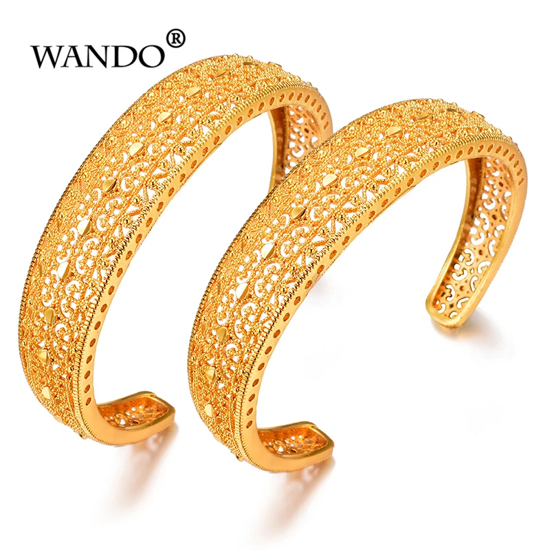 WANDO Турция Открытый браслет новый для женщин золотой цвет курдский Шарм Арабский