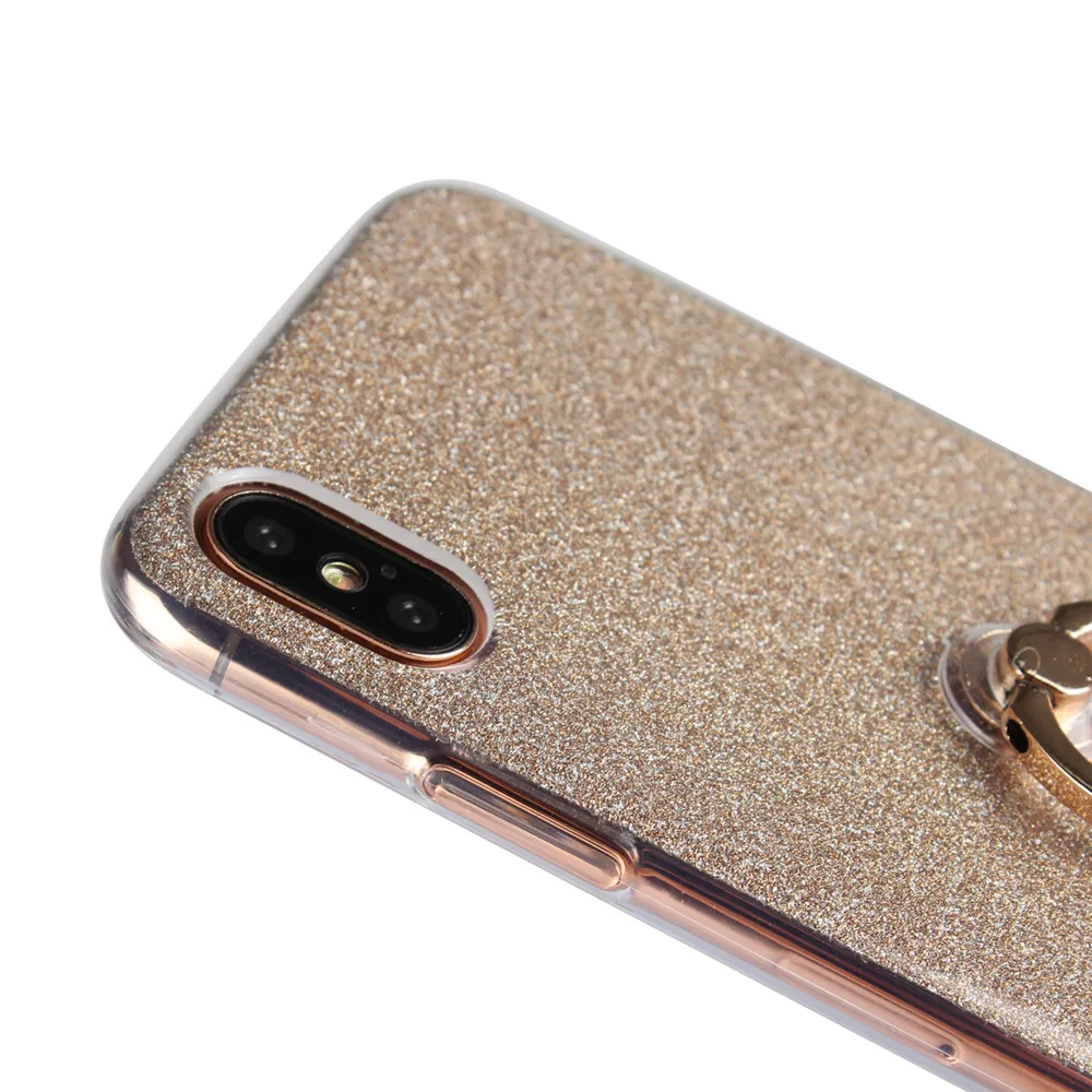 For IPhone 6 6S Case Bling Glitter Crystal Sequins Ring Soft Silicon Phone for 4 4s 5SE 5S 7 8 Plus X XR XS Max Capa |