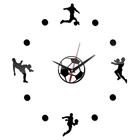 Настенные кварцевые часы в современном стиле, украшение для дома, для гостиной, сделай сам, зеркальные акриловые наклейки