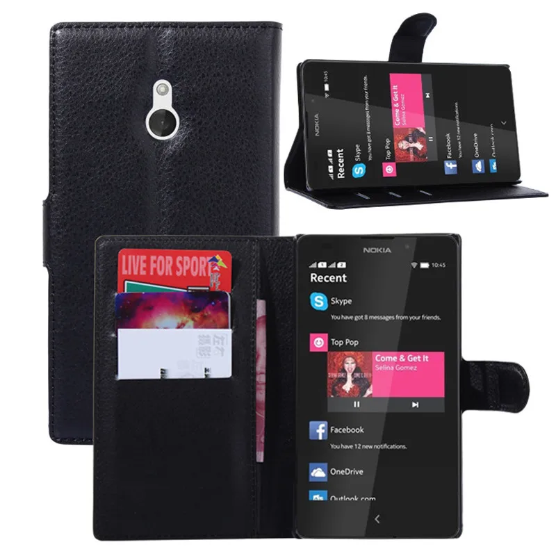 Роскошный кошелек чехол для Nokia X кожа флип Dual SIM RM 980 A110 ТПУ Магнитная телефона