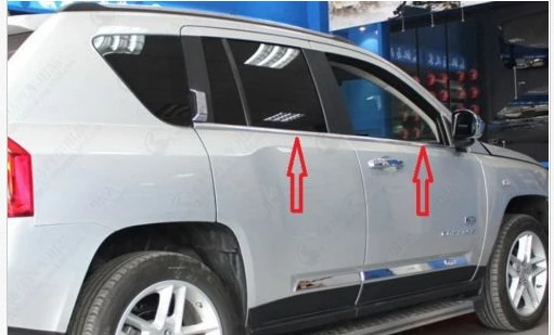 

Хромированные накладки на пороги для JEEP COMPASS 2007 - 2011 2012