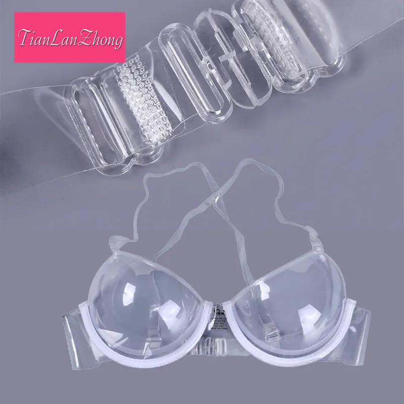 60 PCS Invisible Bra Clear Strap Invisible Bra Sexy Bralettes Women Transparent Clear Push Up Lingerie