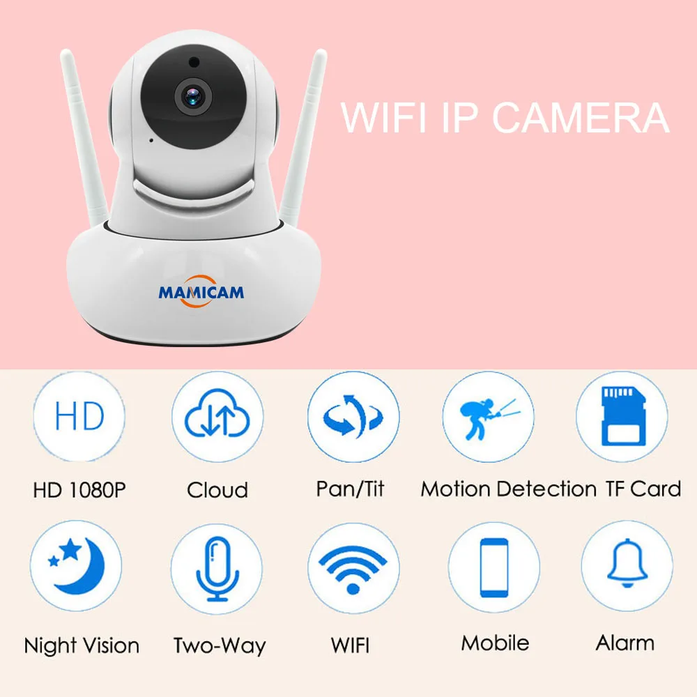 Мини Wifi IP камера беспроводная облачная AI автоматическое слежение за человеком 1080P Домашняя безопасность детский монитор CCTV CAM 2MP PTZ ночное видение
