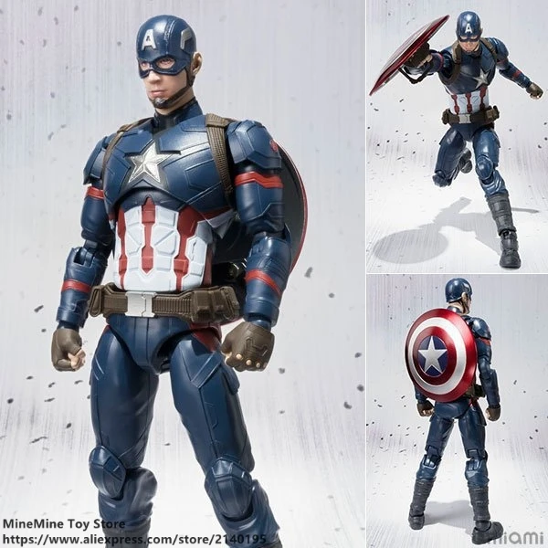 DISNEY Marvel Мстители Капитан Америка 15 5 см фигурка аниме мини украшение ПВХ