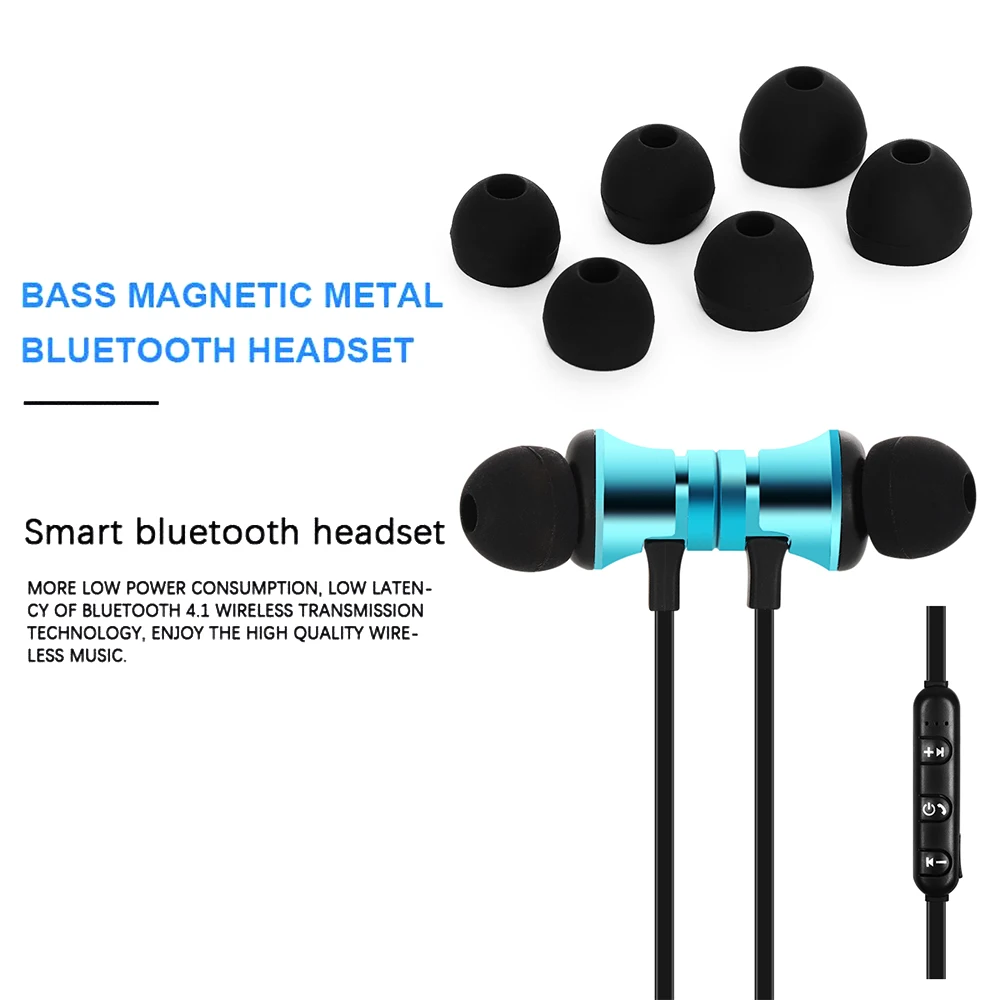 Портативные Магнитные Беспроводные Bluetooth 4,2 наушники стерео спортивные водонепроницаемые наушники беспроводные наушники-вкладыши с микрофоном для samsung