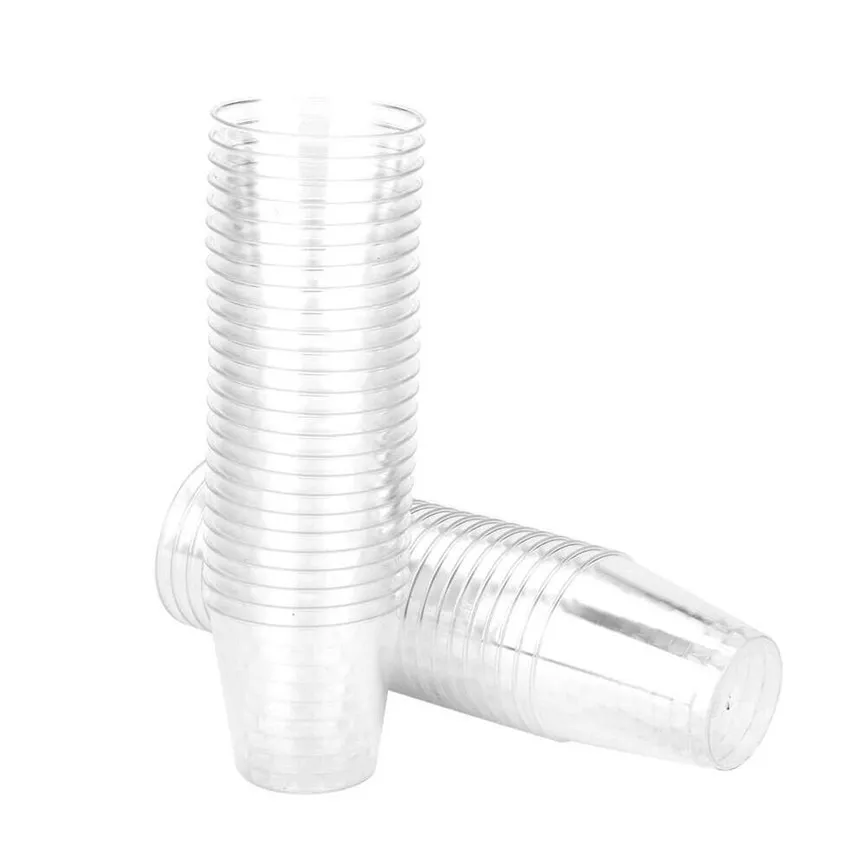 20Pcs Clear Plastic Disposable Party Shot Glasses Jelly Cups Tumblers Birthday 1128 | Дом и сад