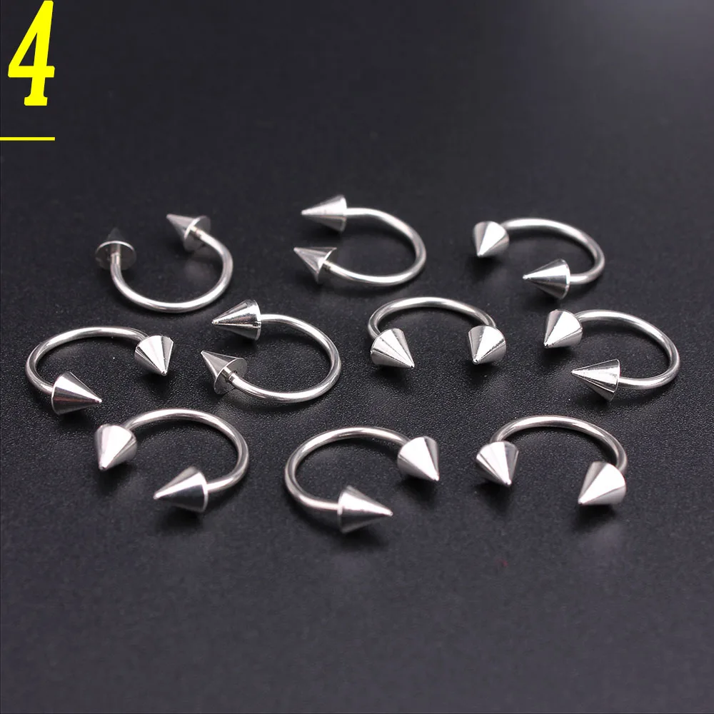 Оптовая продажа 10 шт./партия серебристый корпус для пирсинга из нержавеющей