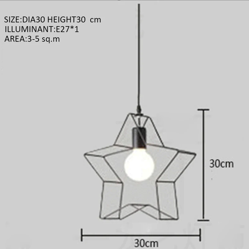 Ретро промышленная кованая железная люстра барный стол Кабинет Ресторан с одной