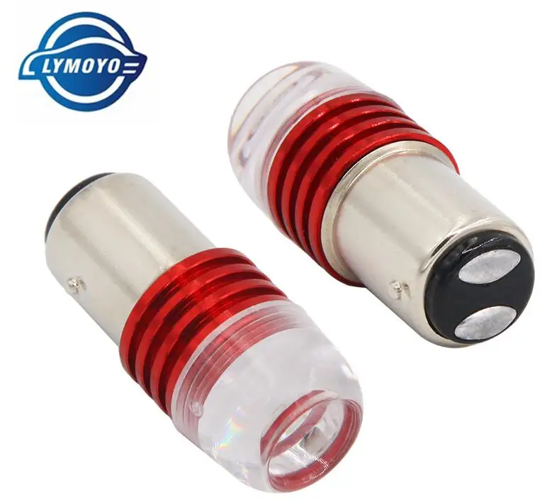 1157 RED 50 шт./лот BAY15D 1157 T20 7443 Светодиодная стробоскопическая вспышка светильник тормоза мигает светильник led P21/5 Вт лампа AC/DC12 красный белый авто тормоз хвост - Испускаемый цвет: 1157 RED