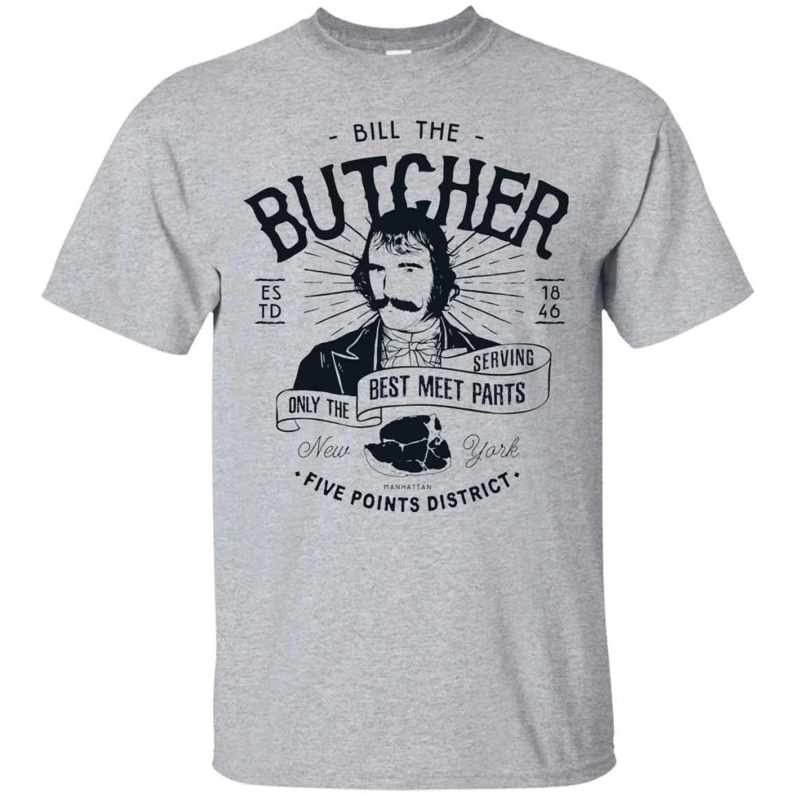 2019 Новая мужская футболка с принтом хлопковая Футболка Bill The Butcher o образным