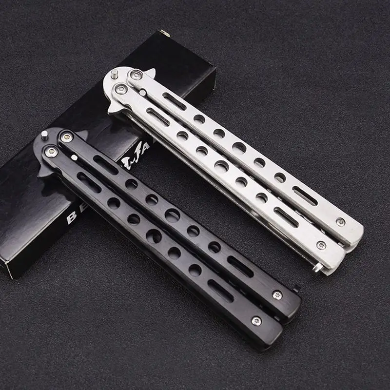 Бабочка Ножи средство обучения Нержавеющая сталь бабочка тренер Balisong складной