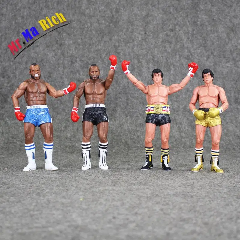 18 см Neca Rocky Iii Рокки Бальбоа Клаббер Lang 40th Юбилей ПВХ фигурку Коллекционная модель