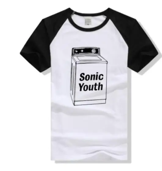 2019 Высокое качество 100% хлопок Круглый вырез Футболка Топ sonic youth стиральная
