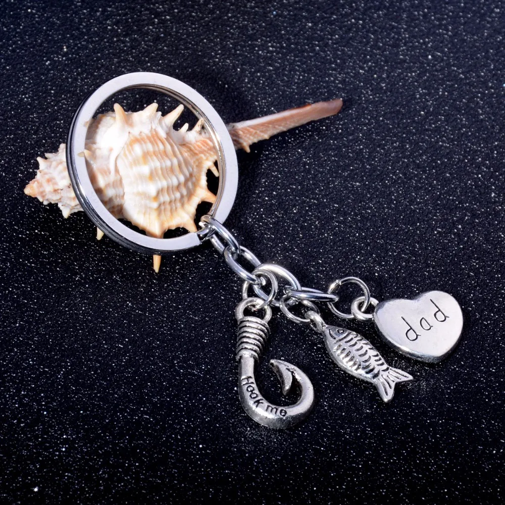 Брелок для ключей рыба с подвеской в виде папы|keyring love|fashion keychainkeychain fashion |