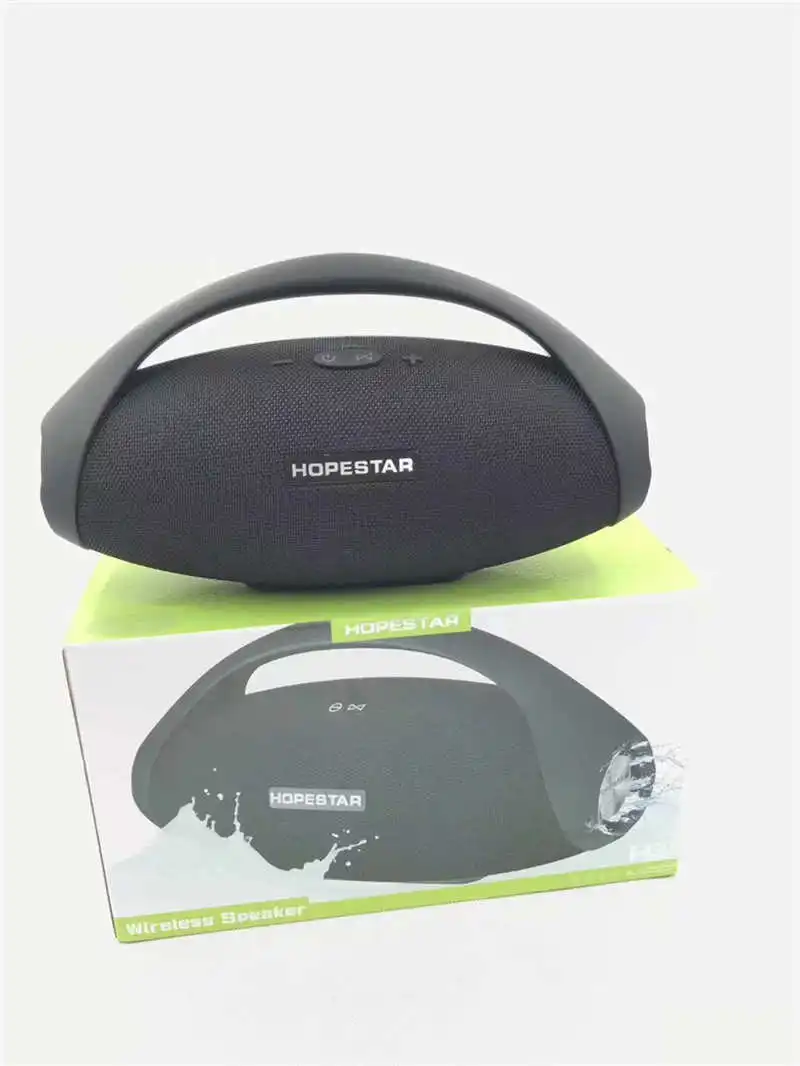 Черный HOPESTAR H31 тяжелый бас большой мощности 32 Вт Bluetooth динамик стерео Саундбар бас беспроводной динамик сабвуфер TF USB портативный - Цвет: Черный
