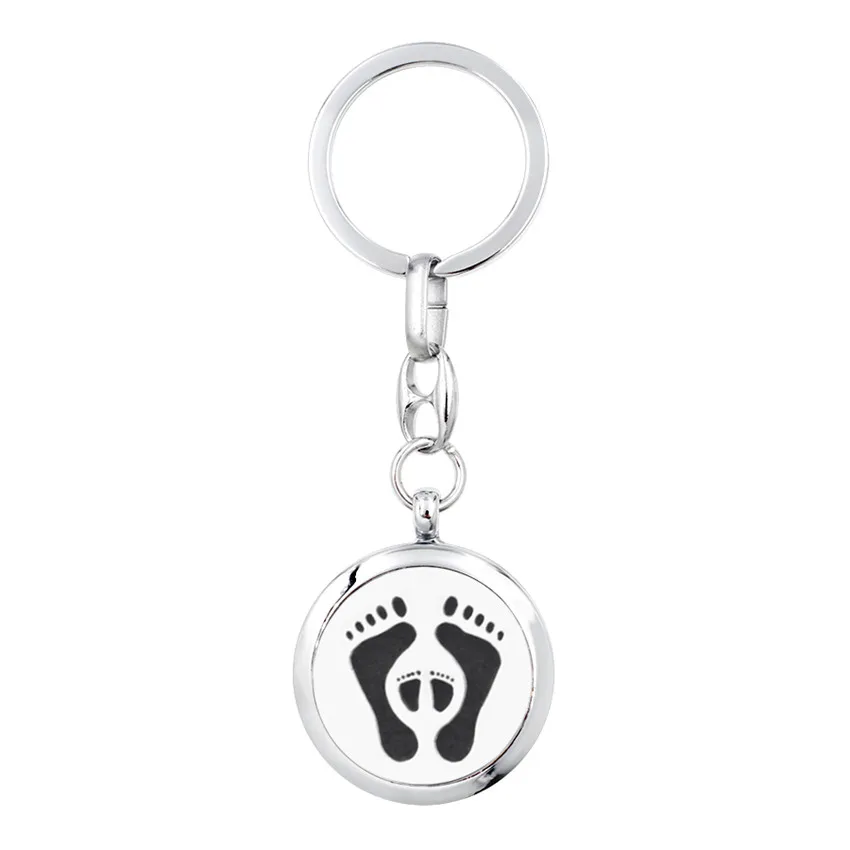 Lotus Flower Dog Cat Paw 30 мм магнитное кольцо для ключей эфирное масло диффузор
